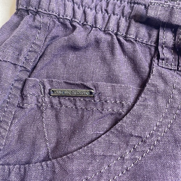 Mat de Misaine 100% linen drawstring pocketed cuff shorts - Picture 4 of 9